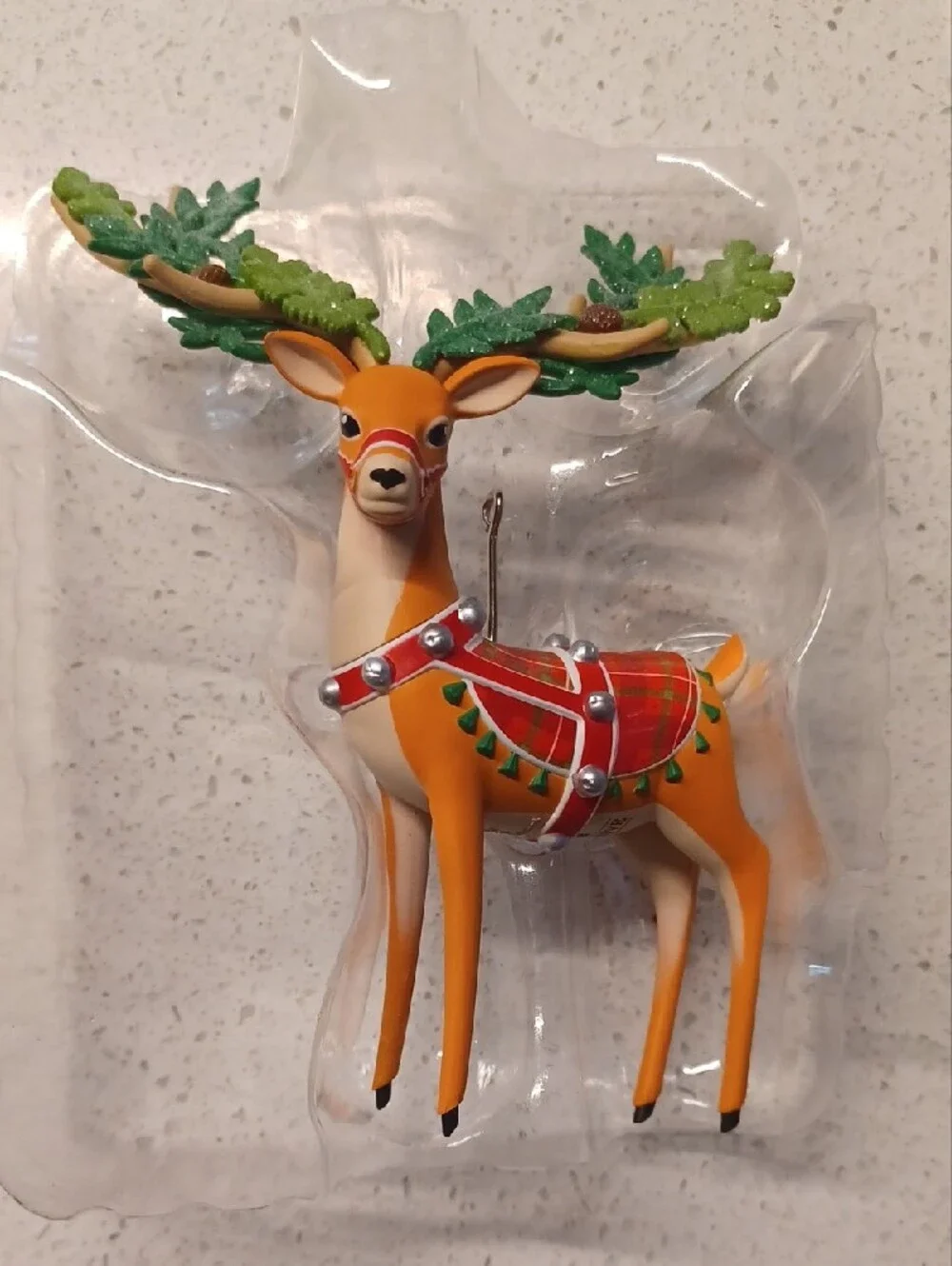 Hallmark Keepsake 'Decked-Out Deer' Ornament - Green & Tan